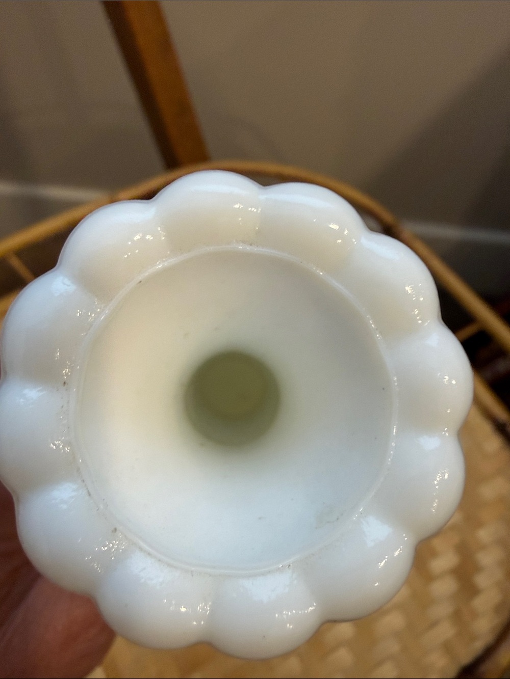 White Milk Glass Bud Vase Set Different Sizes - Picture 7 of 12